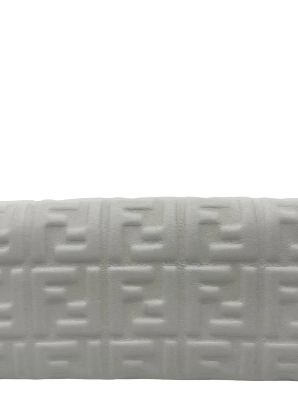 Fendi Baguette Embossed FF Nappa Leather Continental Wallet Off White